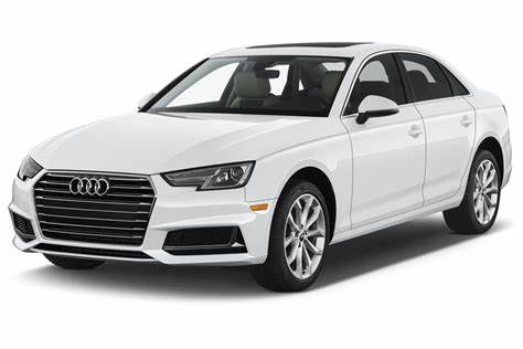 A picture of a white Audi A4