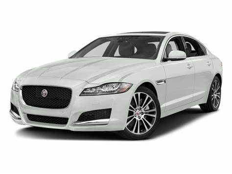 A picture of a white Jaguar XF